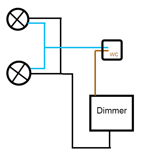 Serieschakeling - dimmer aansluiten op twee KLUSIDEE.NL