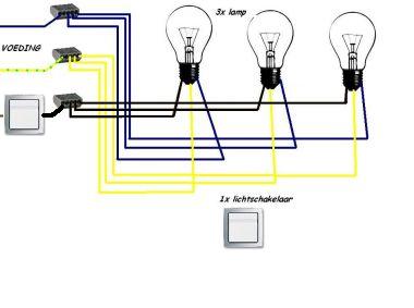 Dank u voor uw hulp artillerie aangenaam 1 schakelaar, 3 lampen aansluiten | KLUSIDEE.NL