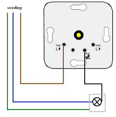 Aansluiten van 60-600 Watt dimmer |