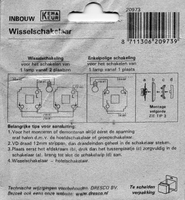 Wisselschakelaar plaatsen for | KLUSIDEE.NL