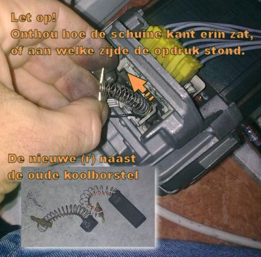 Telegraaf Pasen escaleren Vervangen koolborstels Bosch WFK2470 (foto instructie) | KLUSIDEE.NL