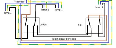 Dubbele schakelaar combi hotelschakeling |