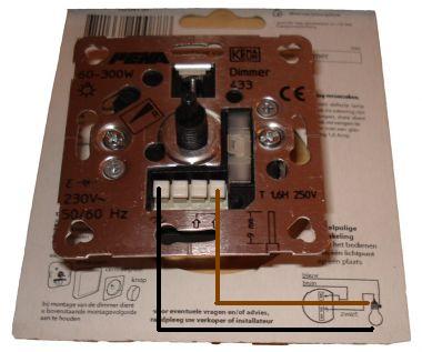 Tot stand brengen Zware vrachtwagen verloving Twee bruine aansluitpunten dimmer gloeilamp? | KLUSIDEE.NL