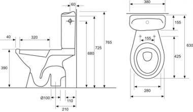 WC afvoer 120 van muur WC duobloc AO met 210 | KLUSIDEE.NL