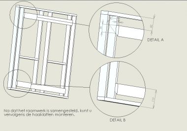 Wonderlijk Twee persoonsbed 2.20x2.00 van steigerhout! Bouwtekening EW-53