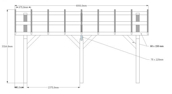 Dubbele carport met sketchup |