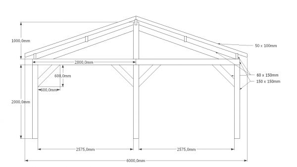 Dubbele carport met sketchup |