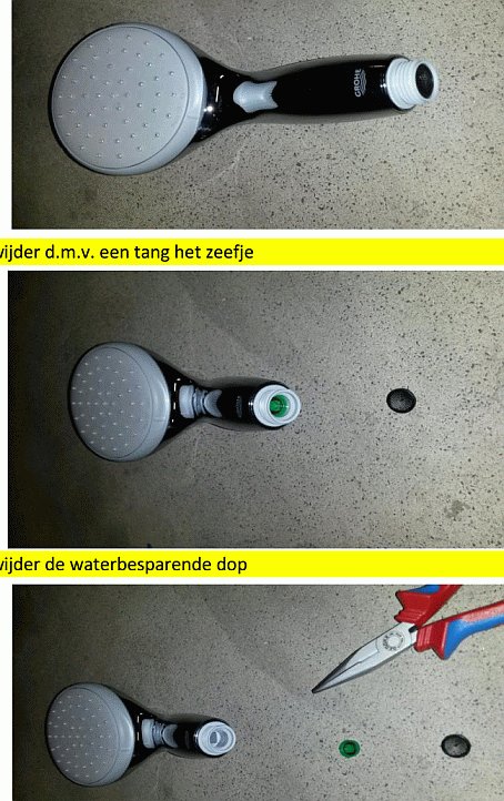 Geiser thermostaatkraan douchekop