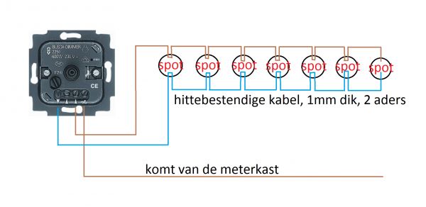 adviseren Uittreksel Vertrouwelijk Advies gevraagd van aansluiten Dimmer en Halogeenspots | KLUSIDEE.NL