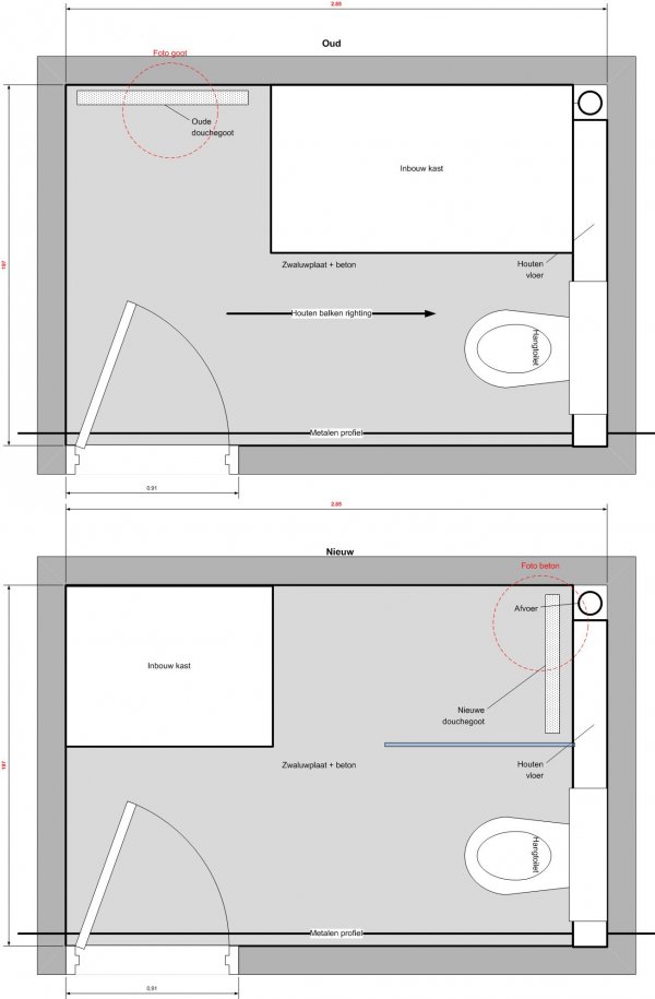 Veel Dan teller Advies badkamer vloer (zwaluwstaartplaat/beton) | KLUSIDEE.NL