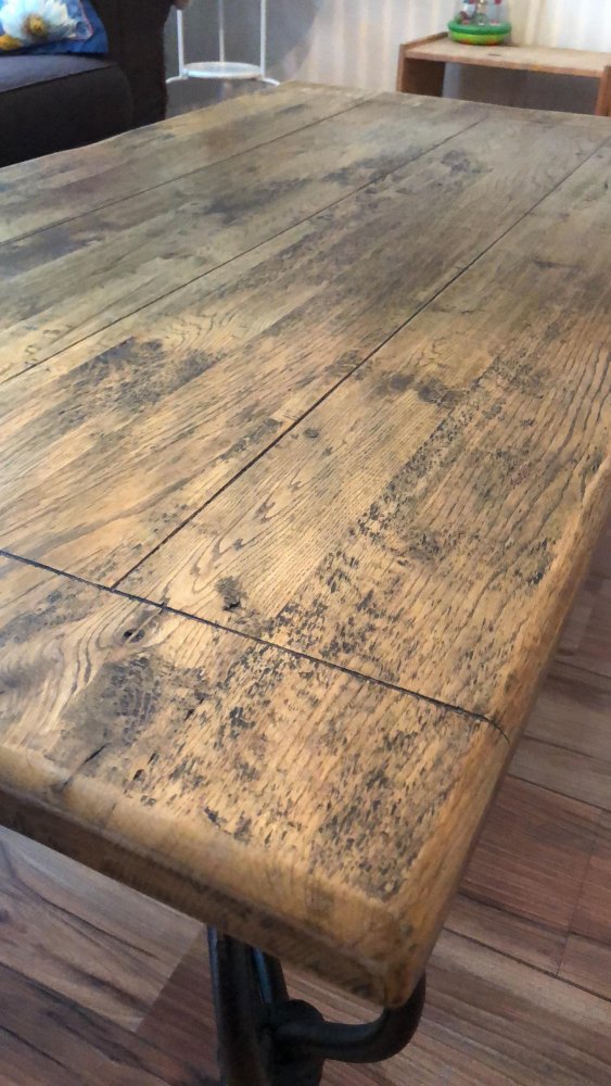 help eiken houten mooie tafel gekocht via marktplaats klusidee nl