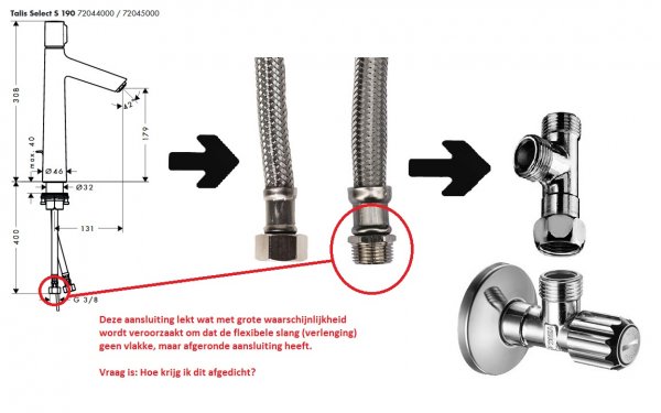 Miniatuur Saai Peave Flexibele slang van kraan verlengen | KLUSIDEE.NL