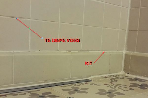 Voegen badkamer "renoveren" + | KLUSIDEE.NL